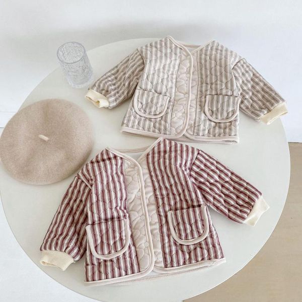 jackets 2021 winter baby thicken cotton coat fashion vintage striped warm kids boys jacket girls long sleeve clothes, Blue;gray
jackets 2021 winter baby thicken cotton coat fashion vintage striped warm kids boys jacket girls long sleeve clothes, Blue;gray