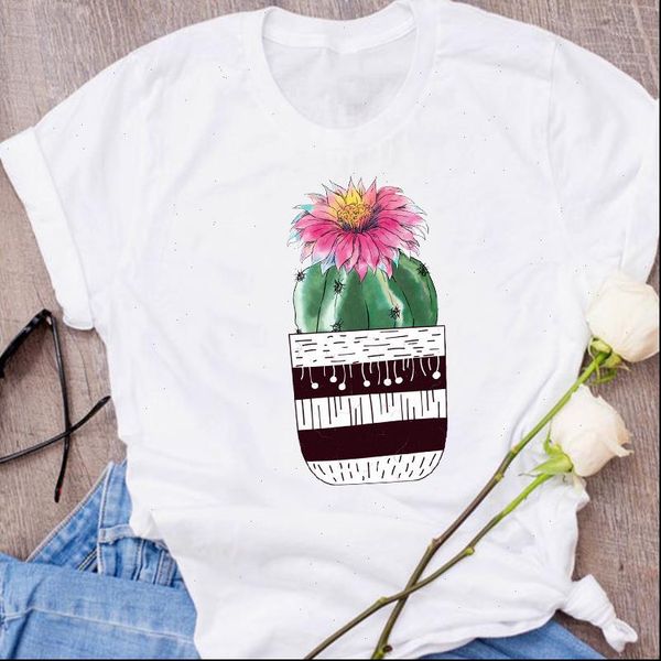 women graphic ladies cartoon cactus flower short sleeve 90s clothes lady clothing tees print female t shirt womens t shirt, White
women graphic ladies cartoon cactus flower short sleeve 90s clothes lady clothing tees print female t shirt womens t shirt, White
