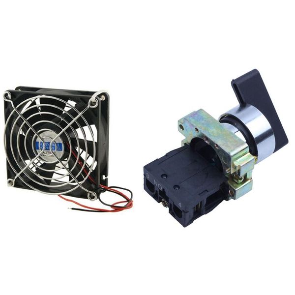 electric fans 1 pcs dc 24v cpu cooling fan with metal finger guards & ac 240v 3a no spst black cap latching rotary switch
electric fans 1 pcs dc 24v cpu cooling fan with metal finger guards & ac 240v 3a no spst black cap latching rotary switch