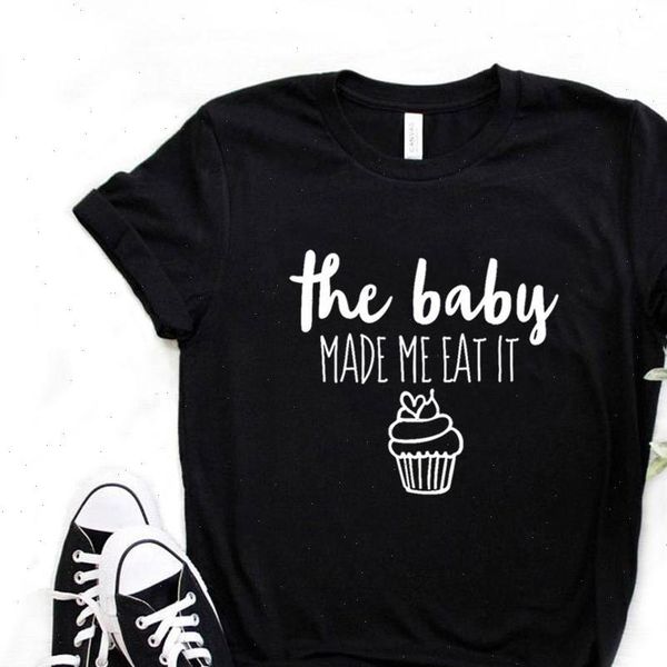 women t shirt the baby made me eat it pregnant print tshirt women short sleeve o neck loose t shirt ladies causal, White
women t shirt the baby made me eat it pregnant print tshirt women short sleeve o neck loose t shirt ladies causal, White