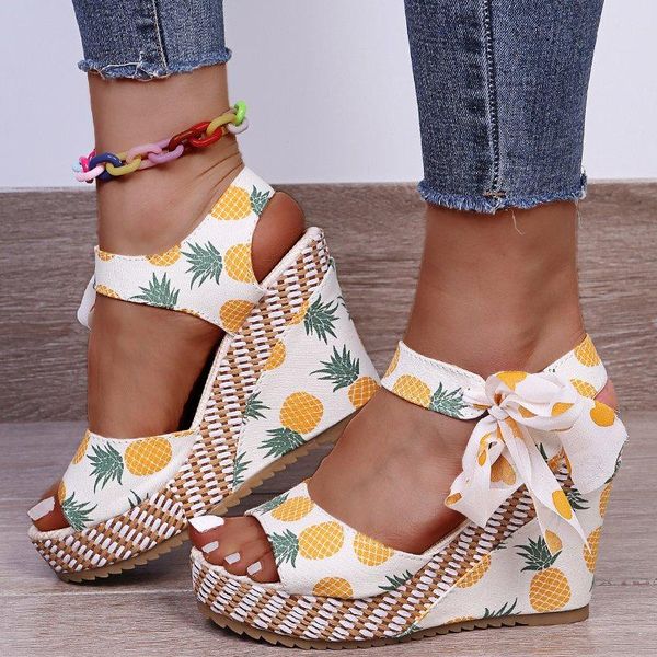 sandals 2021 summer style wedge with fish mouth bow women's shoes cute fruit, Black
sandals 2021 summer style wedge with fish mouth bow women's shoes cute fruit, Black