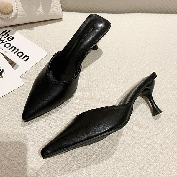 slippers 2021 fashion mules elegant office shoes women temperament high heels slip on solid color comfortable ladies, Black
slippers 2021 fashion mules elegant office shoes women temperament high heels slip on solid color comfortable ladies, Black