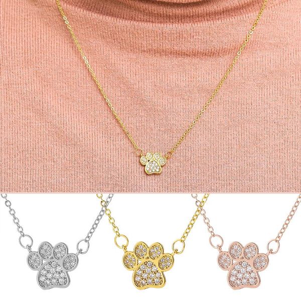 pendant necklaces women crystal necklace charm footprint dog rhinestone zircon clavicle chain jewelry, Silver
pendant necklaces women crystal necklace charm footprint dog rhinestone zircon clavicle chain jewelry, Silver