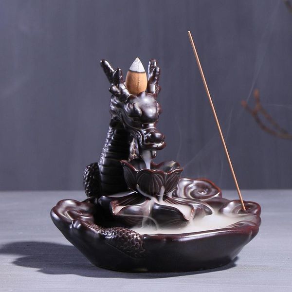 fragrance lamps ceramic glaze dragon censer backflow incense burner waterfall smoke cone sticks holder
fragrance lamps ceramic glaze dragon censer backflow incense burner waterfall smoke cone sticks holder