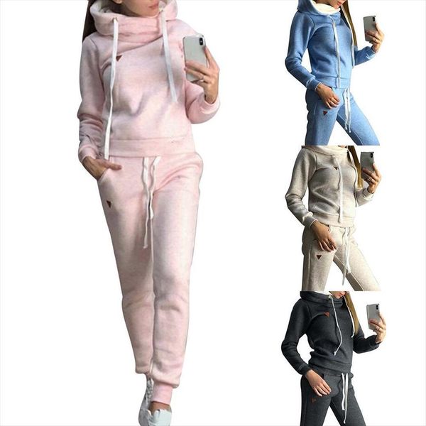 tracksuit long sleeve thicken womenpant hooded sweatshirts two piece set casual sport suit women soft material convenient, White
tracksuit long sleeve thicken womenpant hooded sweatshirts two piece set casual sport suit women soft material convenient, White