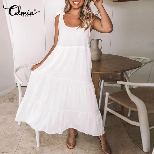 casual dresses celmia plus size women sundress 2021 summer straps solid sleeveless beach long dress loose pleated party maxi, Black;gray
casual dresses celmia plus size women sundress 2021 summer straps solid sleeveless beach long dress loose pleated party maxi, Black;gray