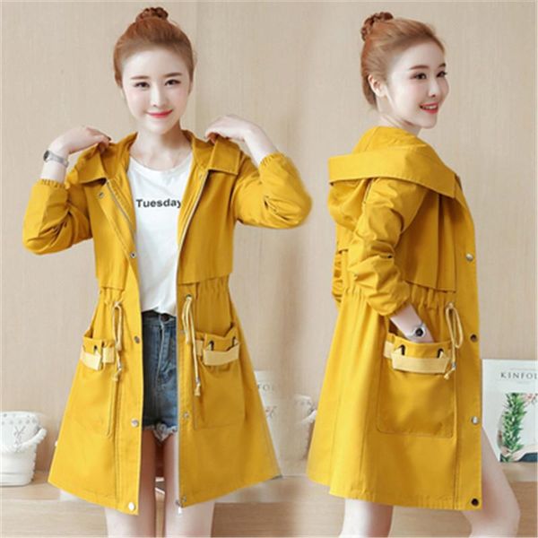 women's trench coats windbreaker female long section 2021 spring style slim waist large size fashion casual and autumn coat women 763, Tan;black
women's trench coats windbreaker female long section 2021 spring style slim waist large size fashion casual and autumn coat women 763, Tan;black
