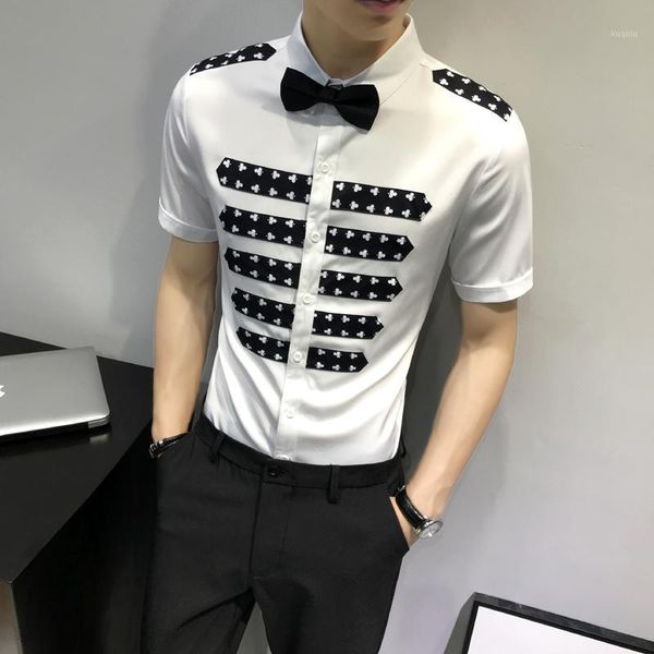 plus size 5xl- summer short sleeve shirts for men clothing 2021 fashion patchwork design casual slim fit blouse homme men's, White;black
plus size 5xl- summer short sleeve shirts for men clothing 2021 fashion patchwork design casual slim fit blouse homme men's, White;black