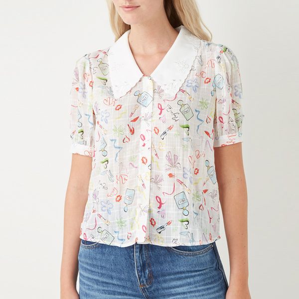 2021 spring short sleeve lapel neck white floral print embroidery buttons single-breasted blouse women fashion shirt 21g12
2021 spring short sleeve lapel neck white floral print embroidery buttons single-breasted blouse women fashion shirt 21g12