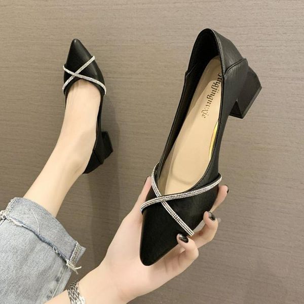 dress shoes rimocy shining crystal straps square heels women pumps pointed toe fashion med heeled ladies office slip on single, Black
dress shoes rimocy shining crystal straps square heels women pumps pointed toe fashion med heeled ladies office slip on single, Black