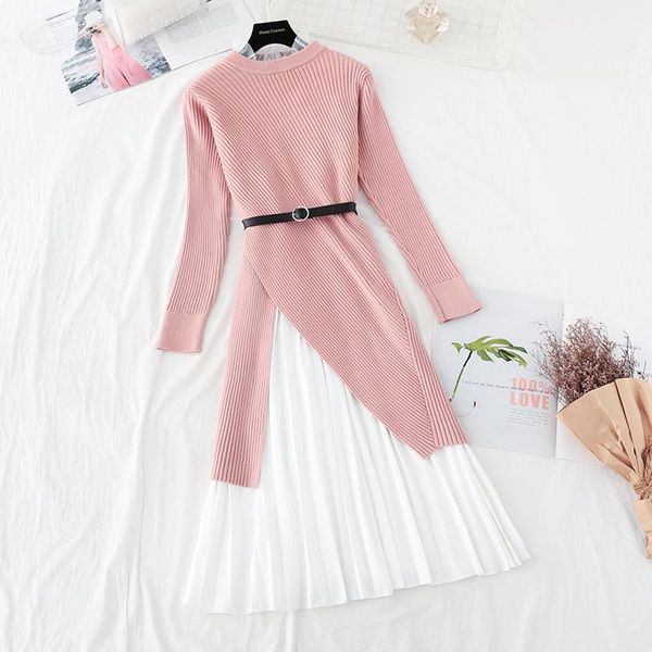 casual dresses fashion elegant two pieces long autumn winter french vintage knitted women sashes irregular sweater, Black;gray
casual dresses fashion elegant two pieces long autumn winter french vintage knitted women sashes irregular sweater, Black;gray