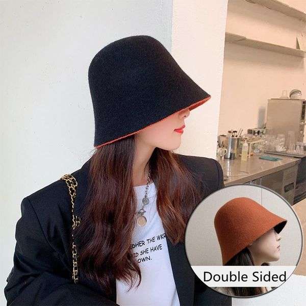 wide brim hats panama warm winter women's double-sided bucket hat for felt wool girl sautumn and fashion fur black hip hop, Blue;gray
wide brim hats panama warm winter women's double-sided bucket hat for felt wool girl sautumn and fashion fur black hip hop, Blue;gray