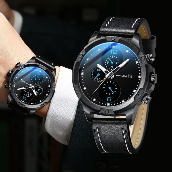 wristwatches crrju watch chronograph sport luxury mens watches quartz clock leather male wristwatch relogio masculino fashion gift for men, Slivery;brown
wristwatches crrju watch chronograph sport luxury mens watches quartz clock leather male wristwatch relogio masculino fashion gift for men, Slivery;brown