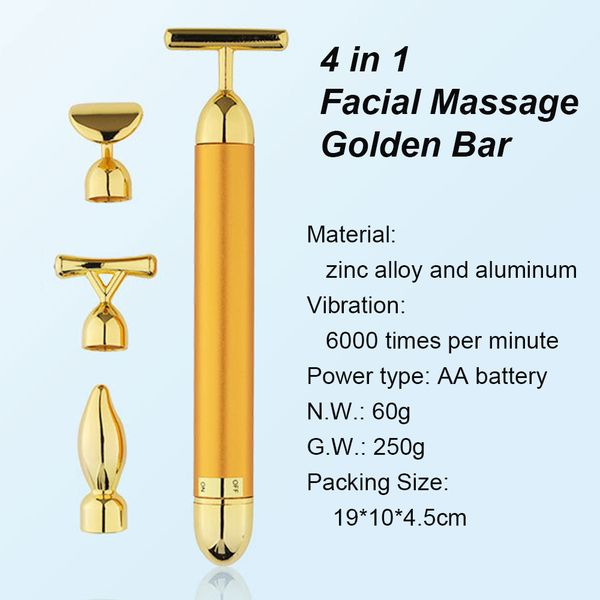 4 in 1 golden bar t shaped spoon energy beauty pen v face slimming vibration massage skin care tool anti wrinkle facial massager
4 in 1 golden bar t shaped spoon energy beauty pen v face slimming vibration massage skin care tool anti wrinkle facial massager