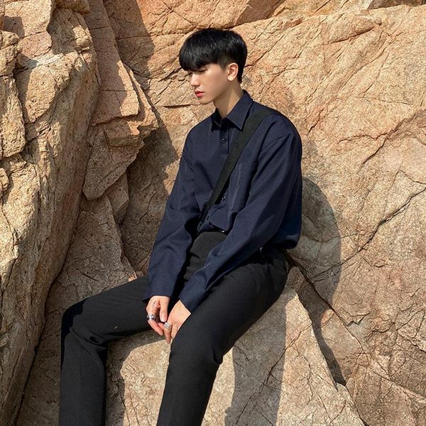 men's casual shirts autumn korean drape shirt self-cultivation business solid color trend wild handsome long-sleeved men, White;black
men's casual shirts autumn korean drape shirt self-cultivation business solid color trend wild handsome long-sleeved men, White;black