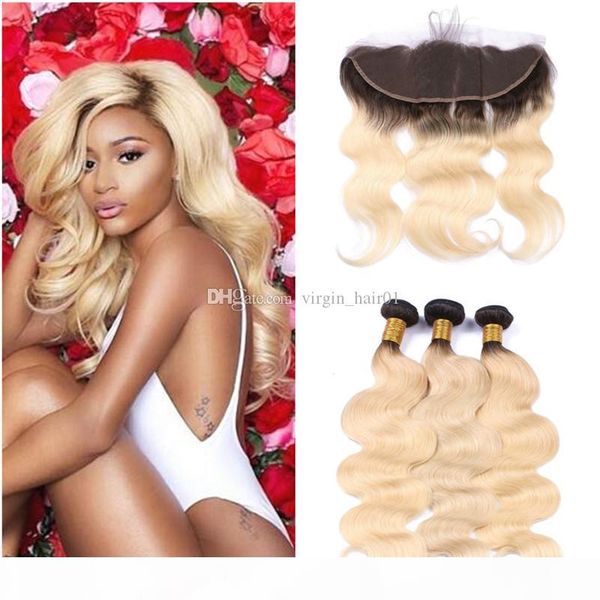 blonde ombre lace frontal with bundles body wave two tone 1b 613 platinum blonde brazilian virgin human hair with 13*4 lace frontal closure, Black;brown
blonde ombre lace frontal with bundles body wave two tone 1b 613 platinum blonde brazilian virgin human hair with 13*4 lace frontal closure, Black;brown