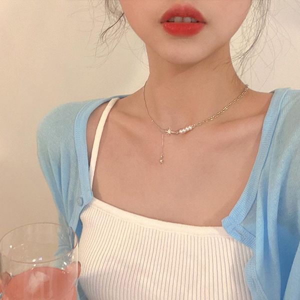 pendant necklaces necklace for women light luxury and small minority simple temperament stainless steel jewelry iced out fashion, Silver
pendant necklaces necklace for women light luxury and small minority simple temperament stainless steel jewelry iced out fashion, Silver