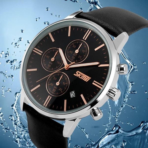 wristwatches skmei 9103 fashion men faux leather band date satch quartz sub-dial wrist watch gift, Slivery;brown
wristwatches skmei 9103 fashion men faux leather band date satch quartz sub-dial wrist watch gift, Slivery;brown