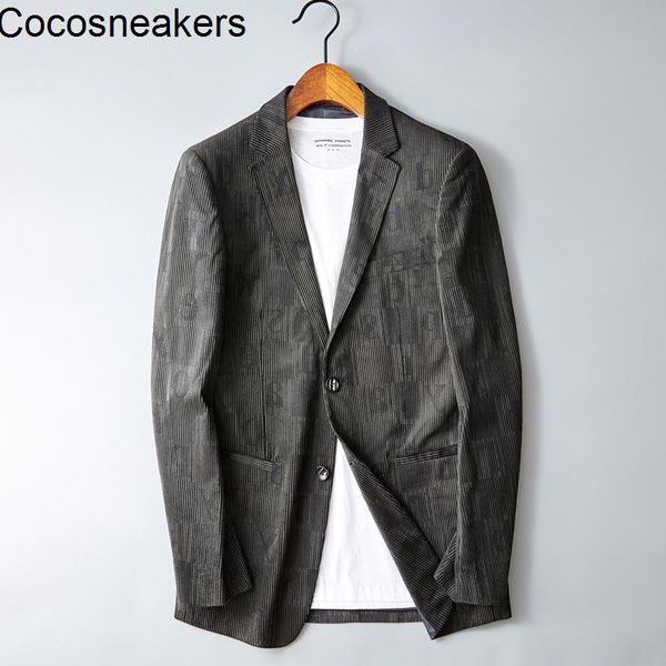 men's suits & blazers 21 autumn suit coat korean version slim fit personalized printed corduroy casual large fashion, White;black
men's suits & blazers 21 autumn suit coat korean version slim fit personalized printed corduroy casual large fashion, White;black