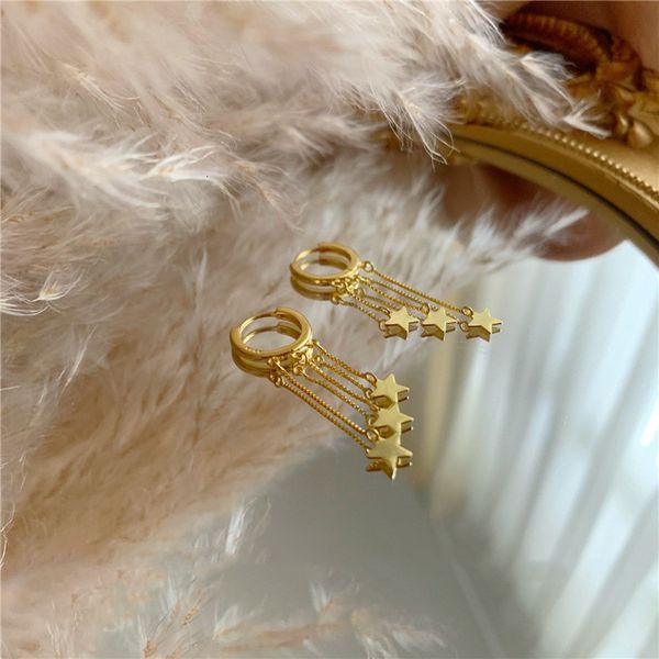 ear s925 silver buckle female japanese and korean style simple fresh tassel star earrings east gate of korea five pointed star, Golden
ear s925 silver buckle female japanese and korean style simple fresh tassel star earrings east gate of korea five pointed star, Golden