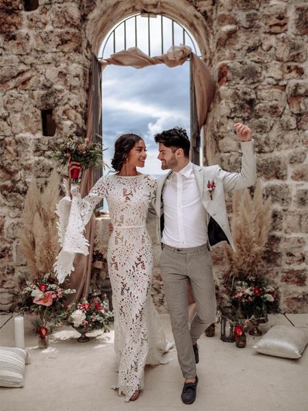 other wedding dresses boat neck mermaid cut out lace gowns boho long batwing sleeves 2021 custom made backless ceremony plus size bridal dre, White
other wedding dresses boat neck mermaid cut out lace gowns boho long batwing sleeves 2021 custom made backless ceremony plus size bridal dre, White