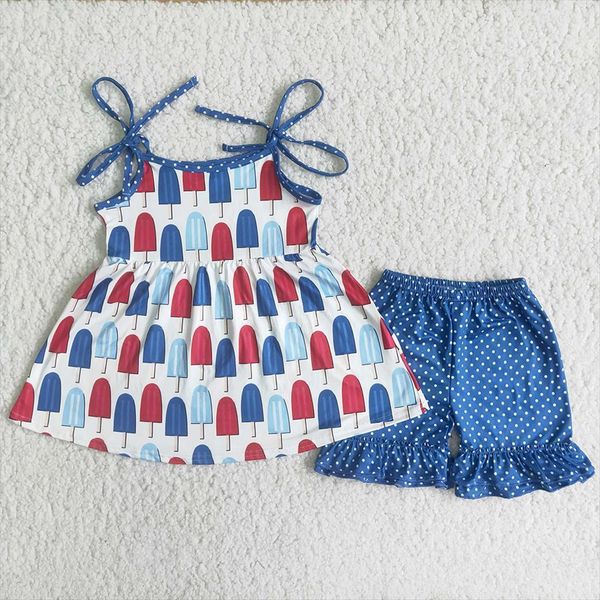 kids boutique sleeveless outfit baby girls summer popsicle pattern and dot shorts with ruffle, White
kids boutique sleeveless outfit baby girls summer popsicle pattern and dot shorts with ruffle, White