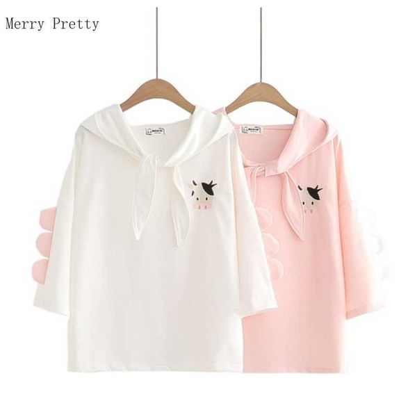 sweet style women cotton hoodies summer half sleeve cartoon cows embroidery hooded sweatshirts harakuju cute kawaii 210526, Black
sweet style women cotton hoodies summer half sleeve cartoon cows embroidery hooded sweatshirts harakuju cute kawaii 210526, Black