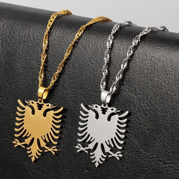 pendant necklaces trendy albanian eagle national flag necklace symmetry animal stainless jewelry for women choker accessories, Silver
pendant necklaces trendy albanian eagle national flag necklace symmetry animal stainless jewelry for women choker accessories, Silver