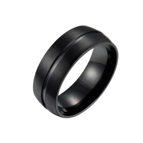 cluster rings men's black stainless steel ring trendy middle concave glossy classic fashion jewelry elegant beautiful gift, Golden;silver
cluster rings men's black stainless steel ring trendy middle concave glossy classic fashion jewelry elegant beautiful gift, Golden;silver