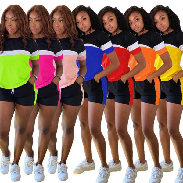 women tracksuits two pieces set designer 2023 new casual splicing short sleeve solid color suit jogger suits yoga outfits plus size sportwea, Gray
women tracksuits two pieces set designer 2023 new casual splicing short sleeve solid color suit jogger suits yoga outfits plus size sportwea, Gray