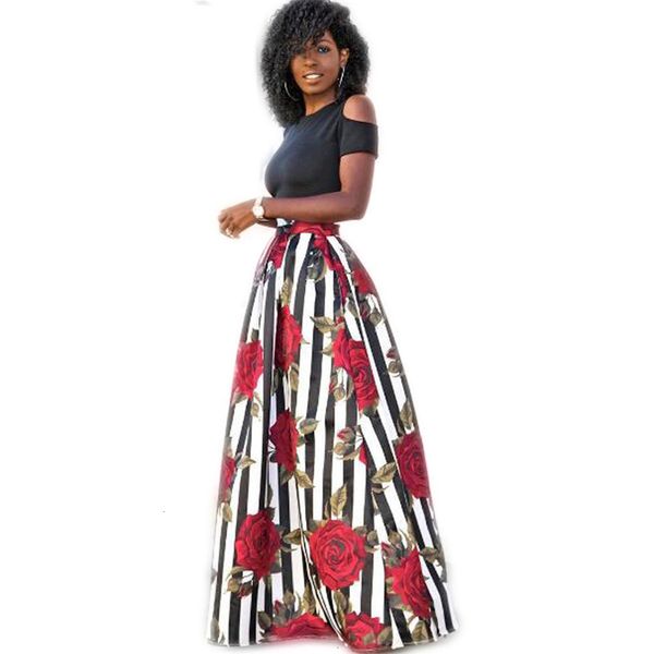 fashion elegant long maxi dresses two piece set and skirts women summer slim floral print elastic waist suits, Black;gray
fashion elegant long maxi dresses two piece set and skirts women summer slim floral print elastic waist suits, Black;gray