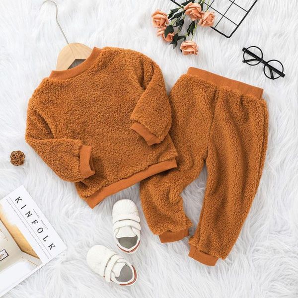 clothing sets baby girls boys fleece two piece outfits long sleeve button collar flannel sweatshirt+pants clothes set plush pullover trouser, White
clothing sets baby girls boys fleece two piece outfits long sleeve button collar flannel sweatshirt+pants clothes set plush pullover trouser, White