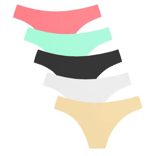 women's panties 5 pcs /lot women thong ice silk seamless g-strings soft breathable intimates fast dry thin lingerie femme, Black;pink
women's panties 5 pcs /lot women thong ice silk seamless g-strings soft breathable intimates fast dry thin lingerie femme, Black;pink