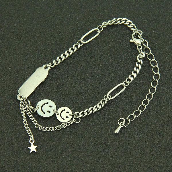 charm bracelets wesparking emo smile stainless steel bracelet for women men lovers versatile adjustable letter fashion jewelry, Golden;silver
charm bracelets wesparking emo smile stainless steel bracelet for women men lovers versatile adjustable letter fashion jewelry, Golden;silver