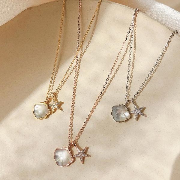 pendant necklaces zircon star geometric shell charm choker necklace 2021 fine jewelry for women gift, Silver
pendant necklaces zircon star geometric shell charm choker necklace 2021 fine jewelry for women gift, Silver