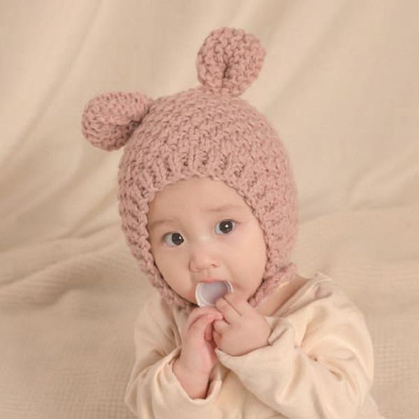winter warm baby beanie cap ear protection knitted solid color hat for kid child 54df, Yellow
winter warm baby beanie cap ear protection knitted solid color hat for kid child 54df, Yellow