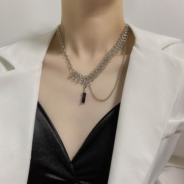 pendant necklaces minar streetwear titanium steel silver color necklace for women ladies black sparkly rhinestone jewelry
pendant necklaces minar streetwear titanium steel silver color necklace for women ladies black sparkly rhinestone jewelry