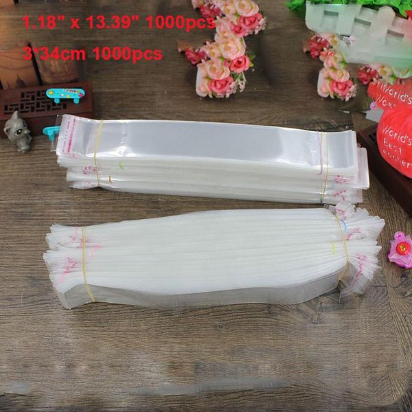 gift wrap 1000pcs 1.18" x 13.39" opp bags small packaging bag for trinkets storage 3*34cm clear plastic pouches
gift wrap 1000pcs 1.18" x 13.39" opp bags small packaging bag for trinkets storage 3*34cm clear plastic pouches