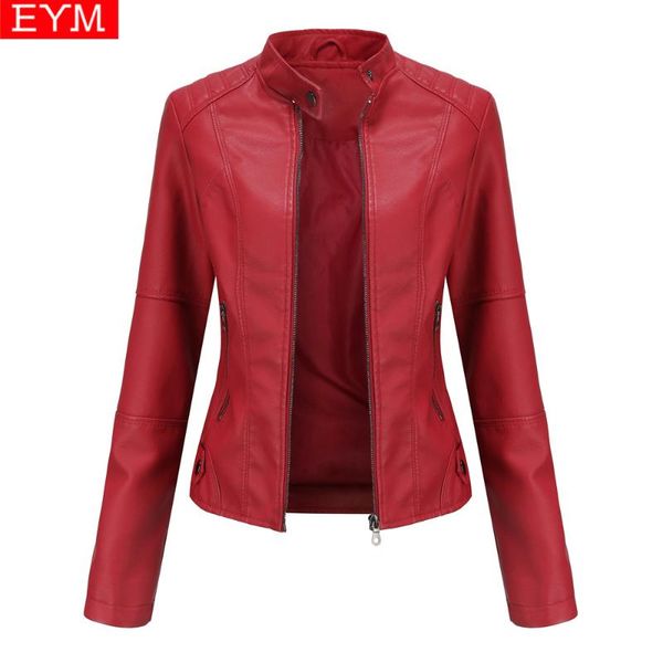 women's jackets 2021 autumn women pu leather motorcycle jacket female solid color red black stand-up collarjackets lady casual, Black;brown
women's jackets 2021 autumn women pu leather motorcycle jacket female solid color red black stand-up collarjackets lady casual, Black;brown