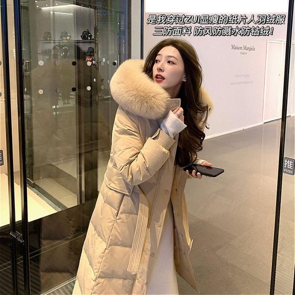 women's down & parkas xia shiwen's white duck fur collar three proof jacket medium long winter waist thin warm, Black
women's down & parkas xia shiwen's white duck fur collar three proof jacket medium long winter waist thin warm, Black