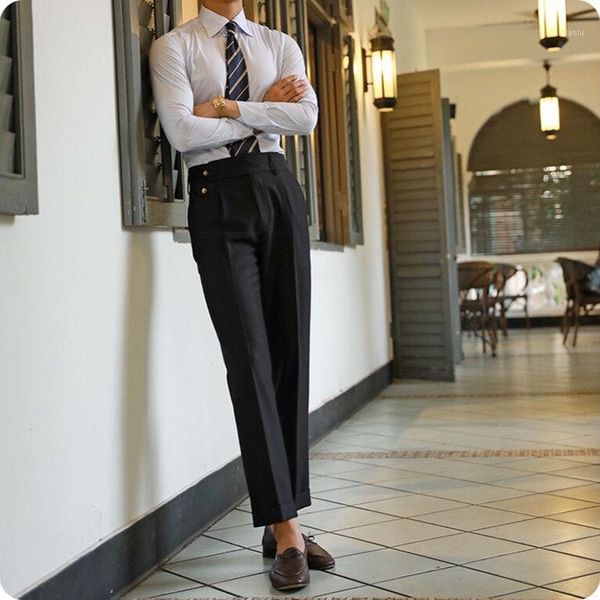 men's suits & blazers 2021 fashion men business dress pants solid color office social streetwear casual suit male slim fit trousers hom, White;black
men's suits & blazers 2021 fashion men business dress pants solid color office social streetwear casual suit male slim fit trousers hom, White;black
