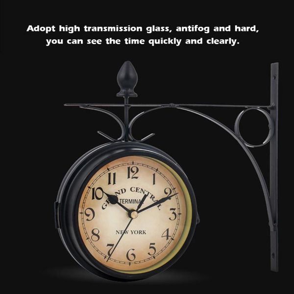 wall clock clockwork vintage double sided wall-mounted clock battery powered metal mount home garden coffee bar decoration
wall clock clockwork vintage double sided wall-mounted clock battery powered metal mount home garden coffee bar decoration