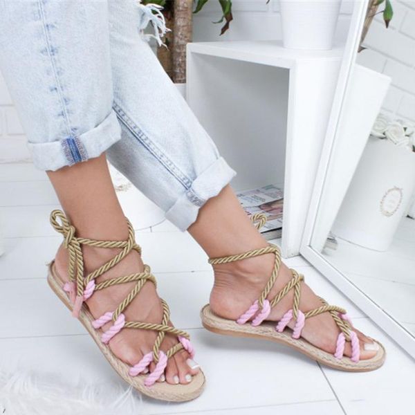 perfect women sandals 2021 fashion summer shoes woman flat sandals rope lace up gladiator non-slip beach chaussures, Black
perfect women sandals 2021 fashion summer shoes woman flat sandals rope lace up gladiator non-slip beach chaussures, Black