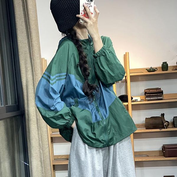 women's jackets summer 2021 women 's stitching large size high-end loose long sleeve thin sun protection clothing, Black;brown
women's jackets summer 2021 women 's stitching large size high-end loose long sleeve thin sun protection clothing, Black;brown