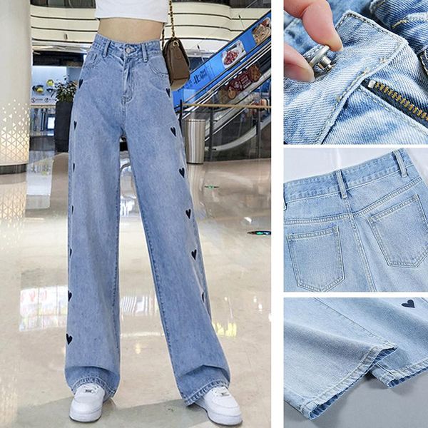 women's jeans denim trousers retro wide-leg pants women korean style straight high waist casual light blue
women's jeans denim trousers retro wide-leg pants women korean style straight high waist casual light blue