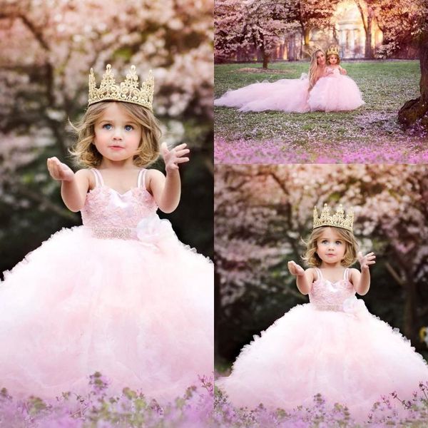 lovely pink ruffles tulle flower girls dresses 2020 spaghetti strap satin ball gown girls pageant dresses with applique beads, White;blue
lovely pink ruffles tulle flower girls dresses 2020 spaghetti strap satin ball gown girls pageant dresses with applique beads, White;blue