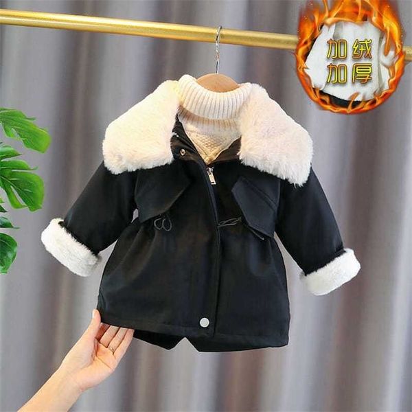 girls baby's coat jacket outwear black thicken winter plus velvet warm cotton fleece children's clothing 211204, Blue;gray
girls baby's coat jacket outwear black thicken winter plus velvet warm cotton fleece children's clothing 211204, Blue;gray
