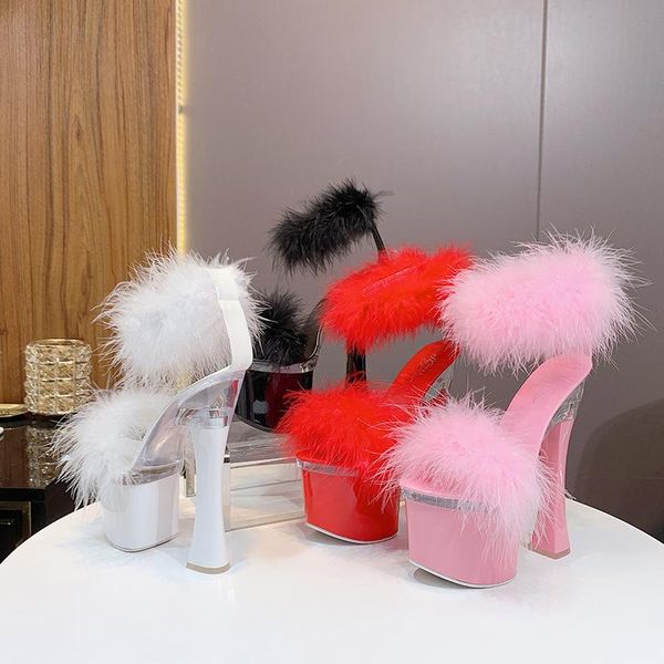 dress shoes exotic for pole dance summer korean style thick bottom slippers high heel sandals sole korean peep toe stilettos, Black
dress shoes exotic for pole dance summer korean style thick bottom slippers high heel sandals sole korean peep toe stilettos, Black
