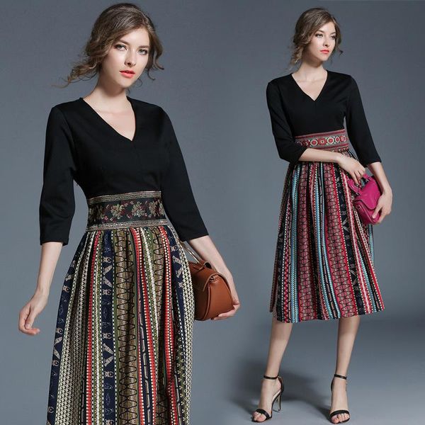 casual dresses la maxz knee-length three quarter sleeve women dress v-neck autumn vestidos, Black;gray
casual dresses la maxz knee-length three quarter sleeve women dress v-neck autumn vestidos, Black;gray