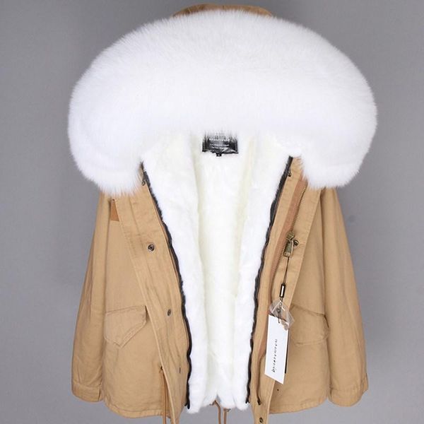 women's fur & faux women brand parka 2021 big real coat red collar liner camouflage pink short fashion winter jacket, Black
women's fur & faux women brand parka 2021 big real coat red collar liner camouflage pink short fashion winter jacket, Black